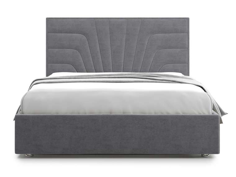 Кровать Premium Milana 180х200 серого цвета с подъемным механизмом