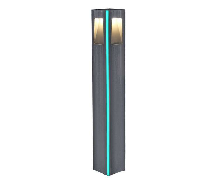 Светильник уличный серый 220V w12*12 h80 Led 4*3W (4000K) Декоративная подсветка зеленая.