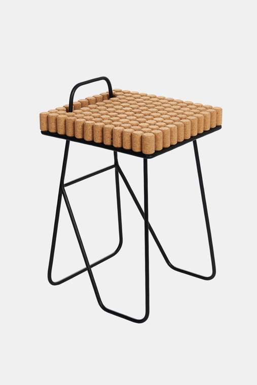 Табурет-столик Cork с металлическими ножками 