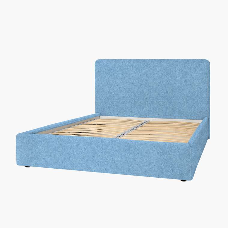 Кровать Cozy 200х200 голубого цвета без подъемного механизма