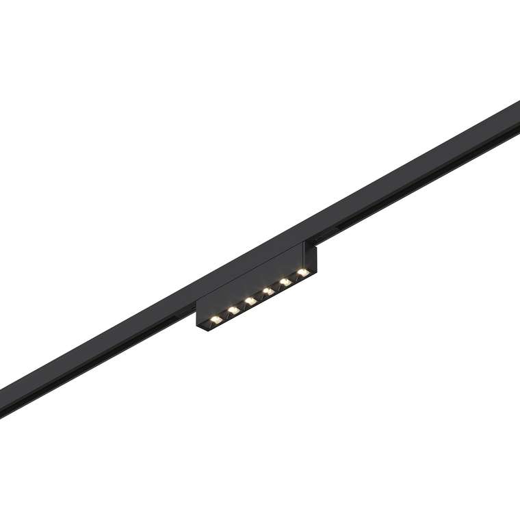 Магнитный трековый светильник Черный LED 1*5W 4000K 220Lm Ra&gt;90  IP20 L100xW10xH18 24V SUPER5