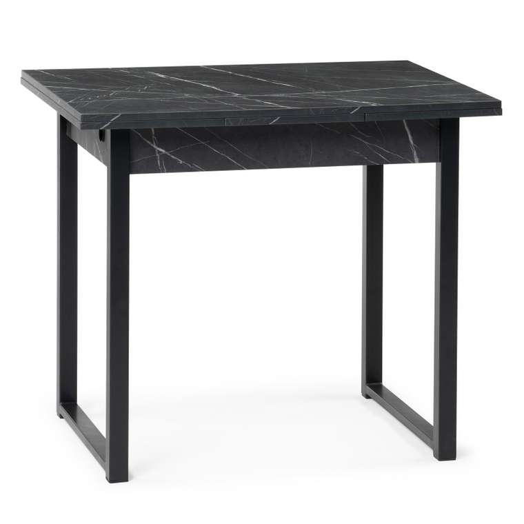 Раздвижной обеденный стол Форли 70х90 черного цвета