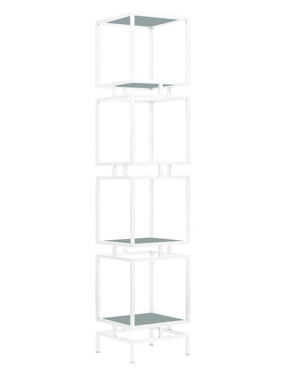 Стеллаж Cubic-4 бело-серого цвета