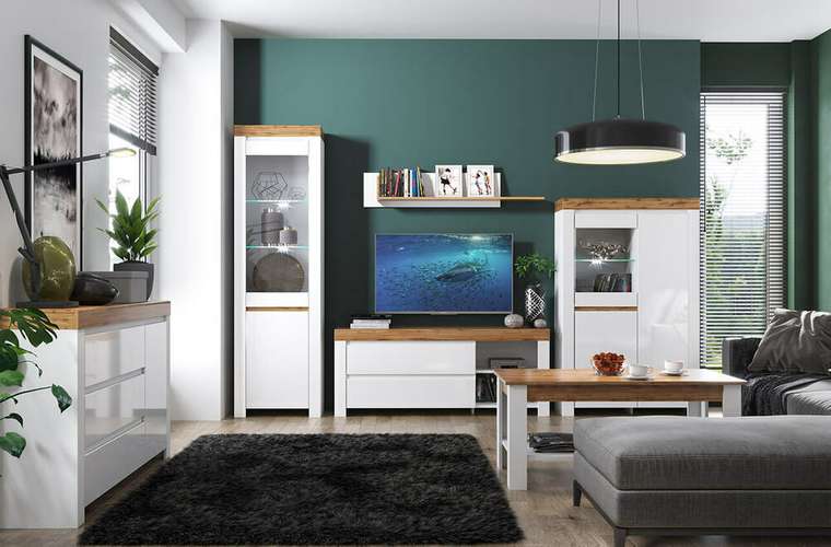 Журнальный стол Taurus бело-коричневого цвета