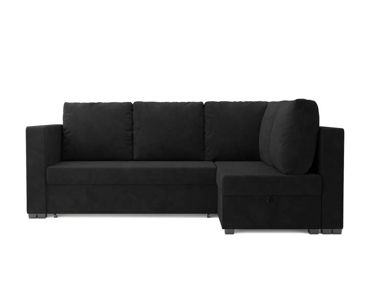Угловой диван-кровать Мансберг черного цвета