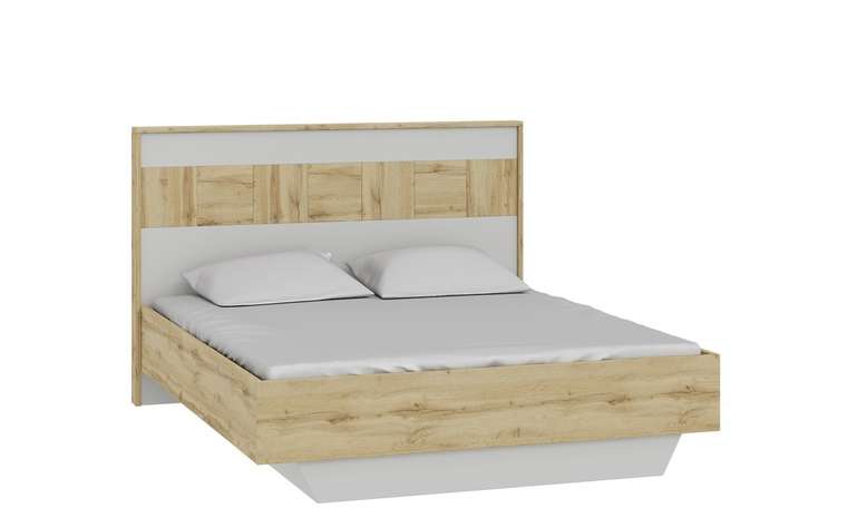 Кровать Аризона 180х200 с подъемным механизмом бело-коричневого цвета 