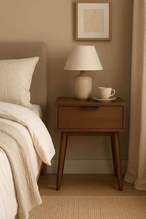 Тумба прикроватная Cassina коричневого цвета