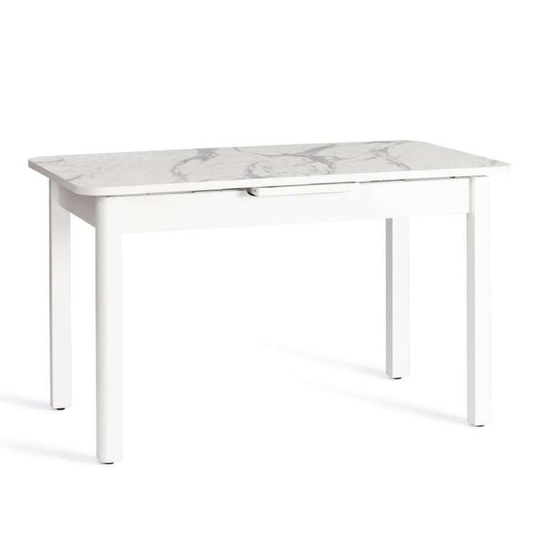 Раздвижной обеденный стол Aligery белого цвета