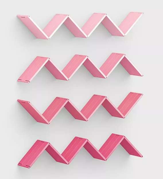 Полки розового цвета Flex Shelf Set 104 Gradient