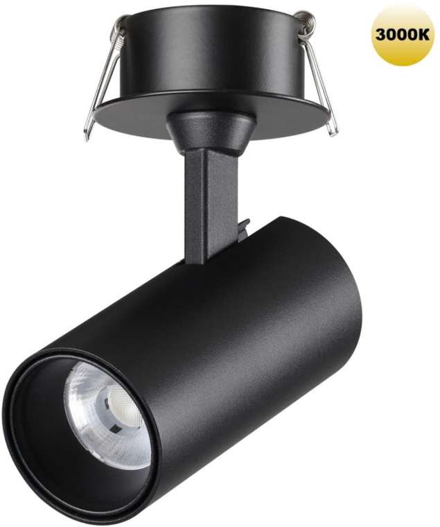 Спот встраиваемый светодиодный Novotech Selene 359224 SPOT черный IP20 LED 15W 220V 1440Лм 3000К
