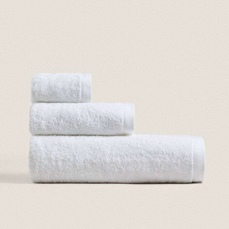 Однотонное хлопковое махровое полотенце (500 гxм?)