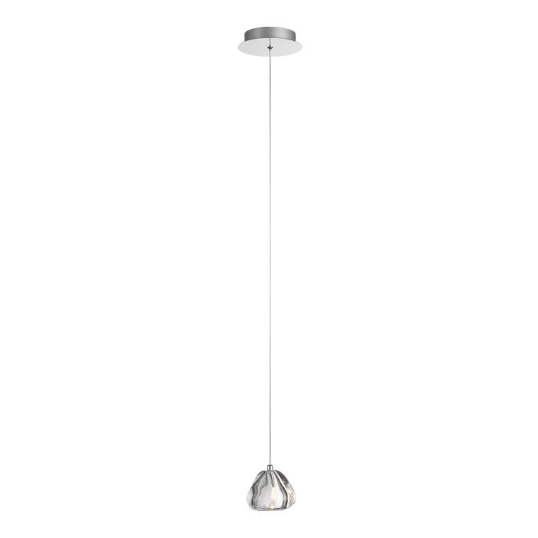 Светильник подвесной ST-Luce Хром/Прозрачный с пузырьками воздуха LED 1*3W 3000K WATERFALL