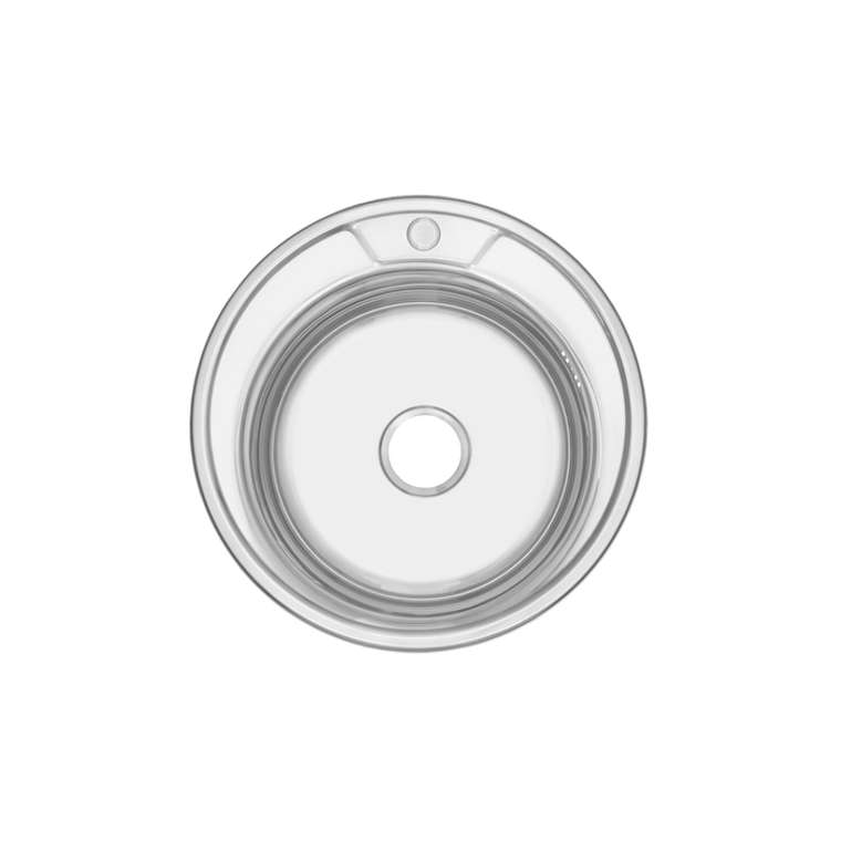 Мойка, нержавеющая cталь, полированная, D510, Basic, IDDIS, BAS51P1i77