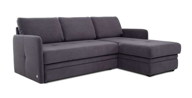 Угловой диван-кровать Флит темно-серого цвета