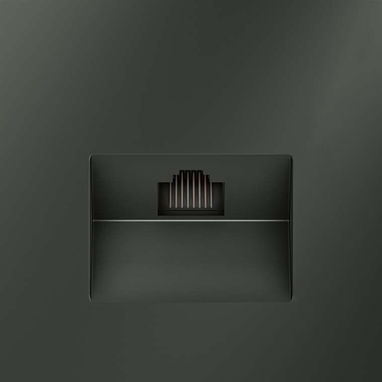 Розетка компьютерная встраиваемая VOLTUM S70 RJ45 кат.6, (титан)