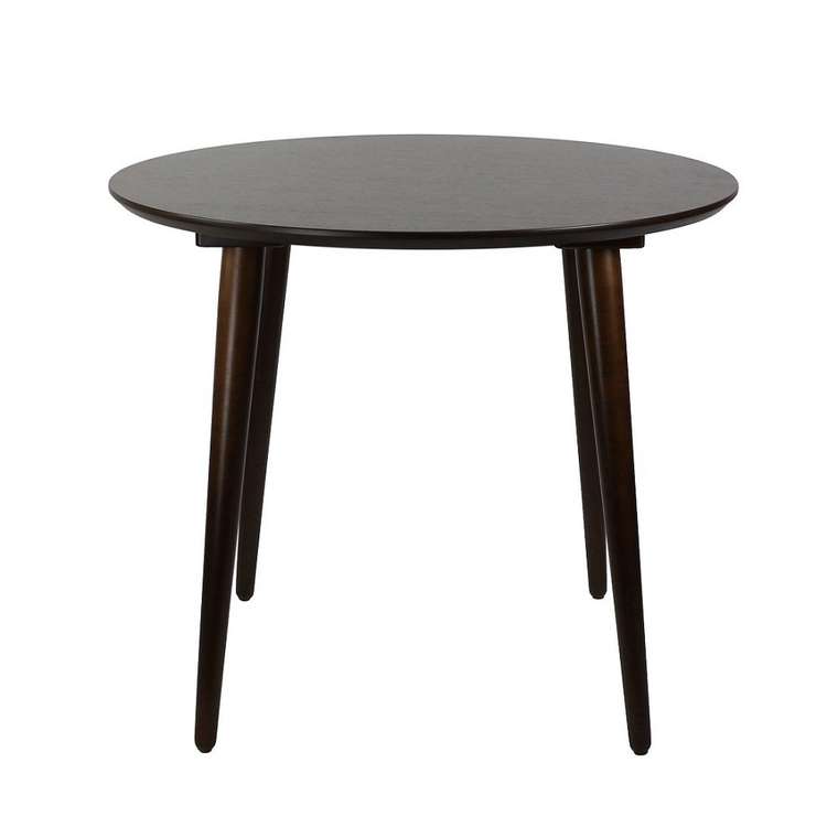 Стол обеденный круглый Ронда Мини 100 коричневого цвета 