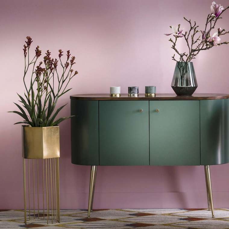 Кашпо на подставке Topim цвета латунь