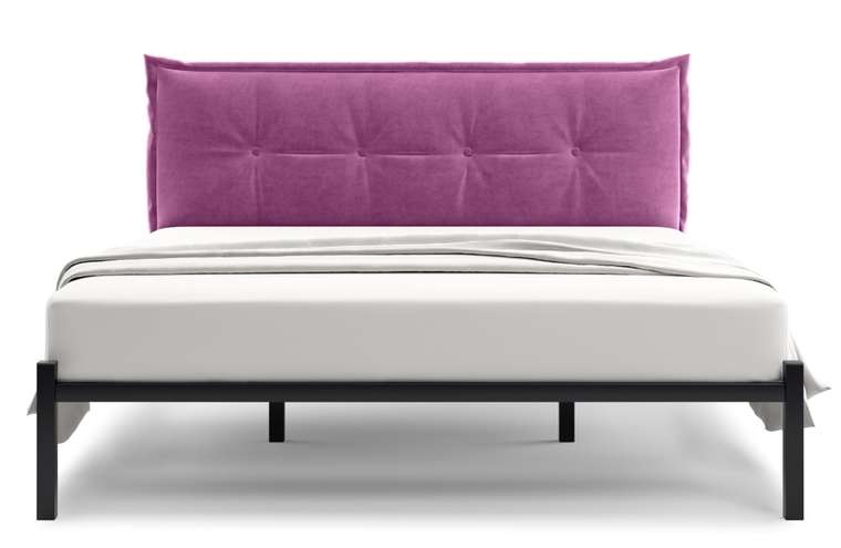 Кровать Лофт Cedrino 180х200 пурпурного цвета без подъемного механизма