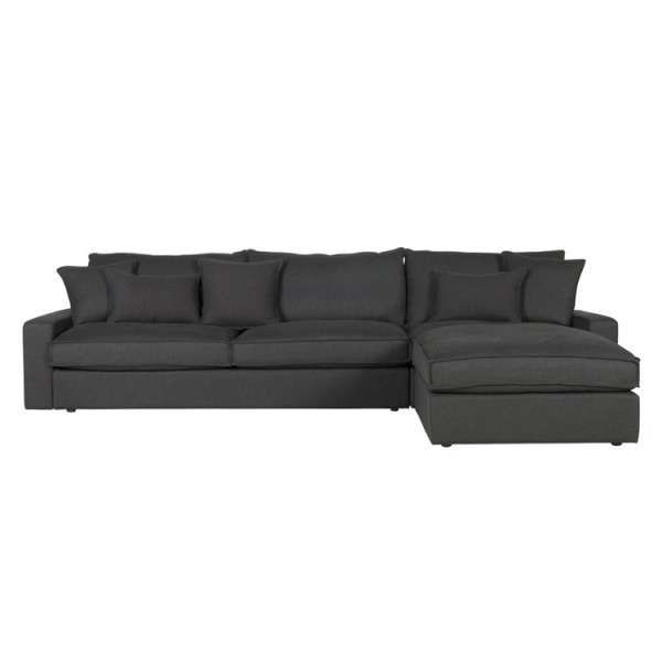 Угловой диван Oscar темно-серого цвета