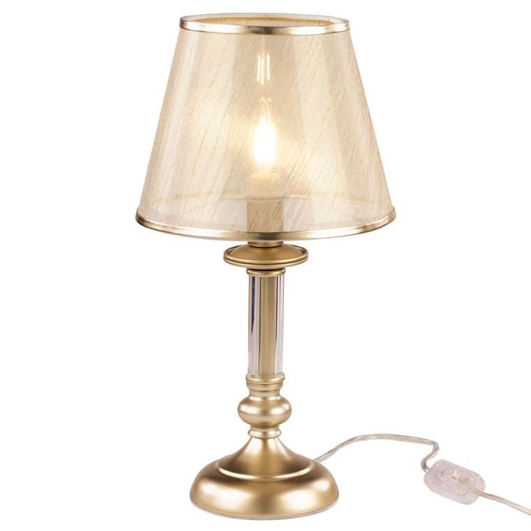 Настольная лампа Ksenia с плафоном бежевого цвета