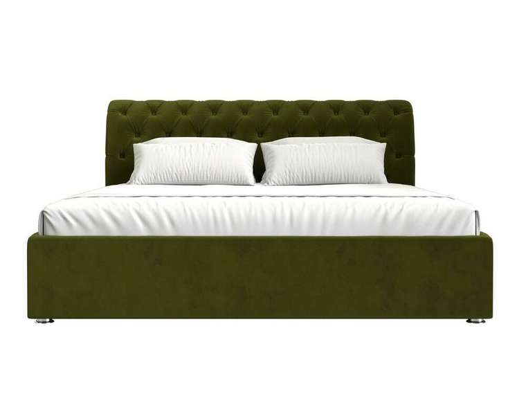 Кровать Сицилия 200х200 зеленого цвета с подъемным механизмом