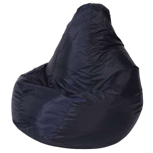 Кресло-мешок Груша L в обивке из ткани оксфорд темно-синего цвета 