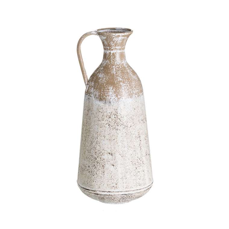 Металлическая ваза белого цвета