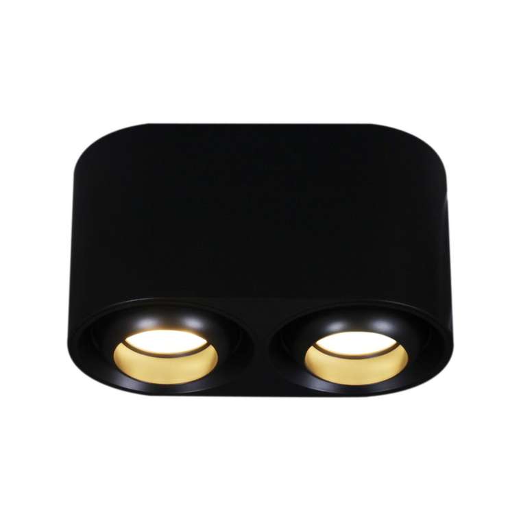 Накладной светильник 16123-9.5-002 GU10 BK (пластик, цвет черный)