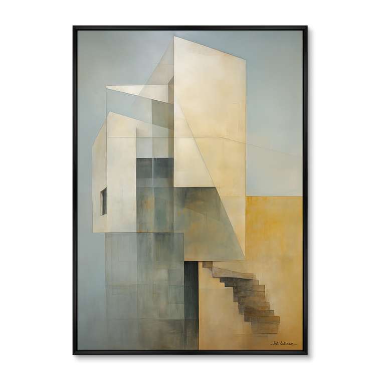 Репродукция картины Buildings, afternoon look, No 1, 2024г.