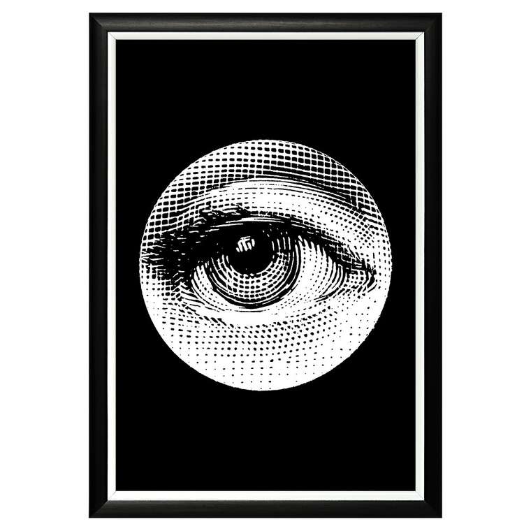 Арт-постер Лина версия Монокль в черно-белом цвете