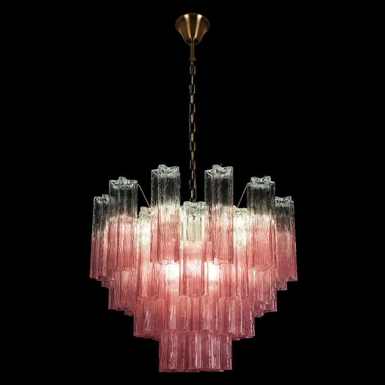 Подвесная люстра Murano 10580/600 Clear pink (стекло, цвет розовый)