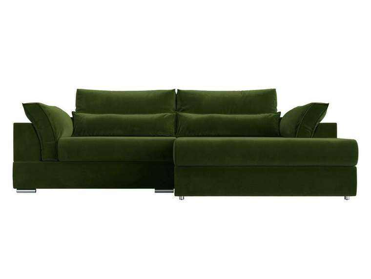 Угловой диван-кровать Пекин зеленого цвета угол правый