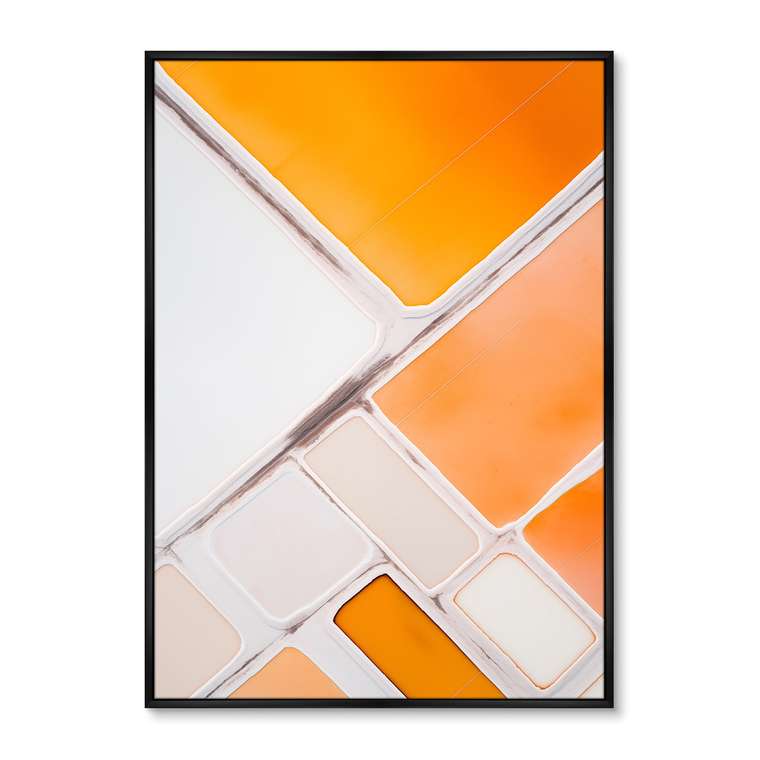 Репродукция картины Salt lakes, orange and pink, No 1, 2024г.