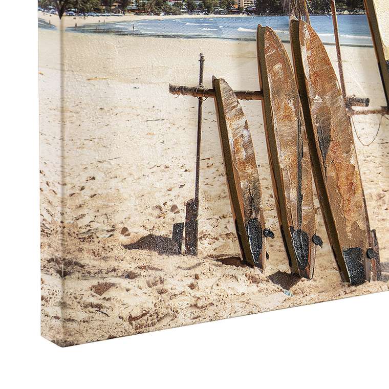 Панно декоративное с эффектом 3d Surf Beach 70х50 на холсте