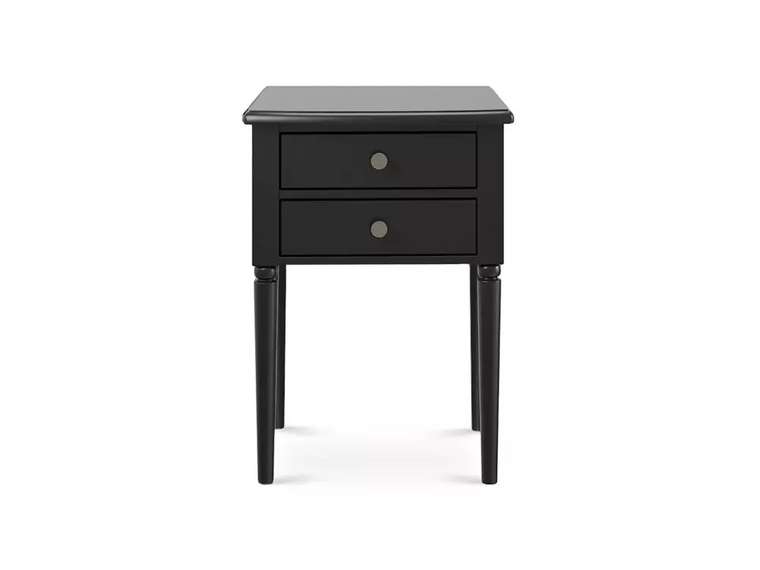 Тумба прикроватная Blues черного цвета со стальными ручками