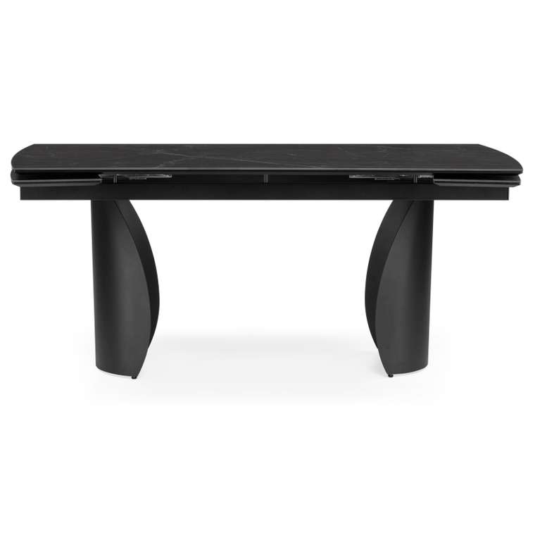 Раздвижной обеденный стол Готланд 180х90 черного цвета