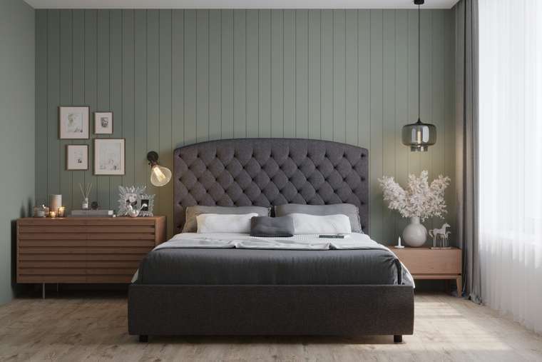 Кровать Lazy Lite 180х200 темно-серого цвета с подъемным механизмом