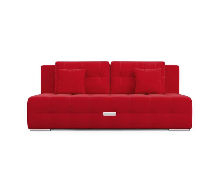 Прямой диван-кровать Марсель 4 красного цвета