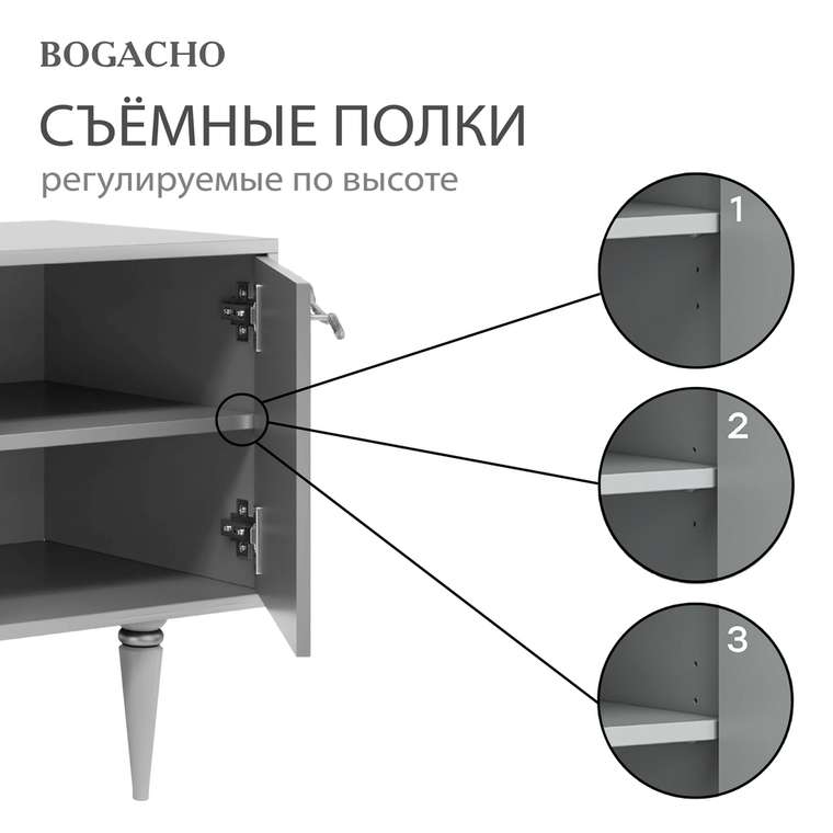 Тумба под телевизор Арт Колор синего цвета