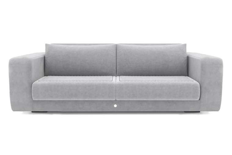 Прямой диван-кровать серого цвета