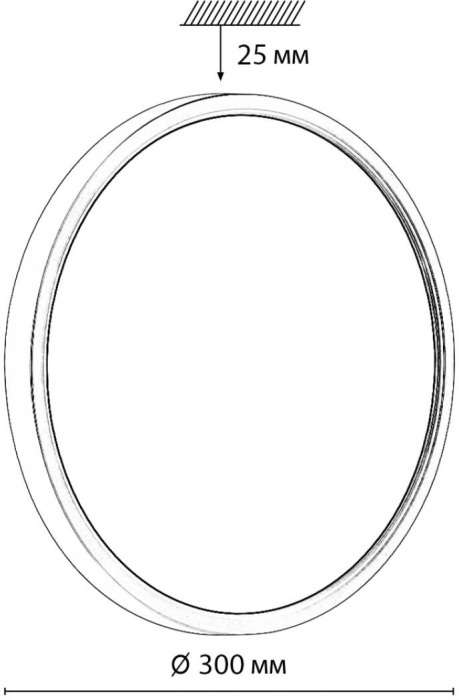 Настенно-потолочный Sonex Omega Black 7662/24L MITRA пластик/белый/черный LED 24Вт 3000/4000K D300 IP20