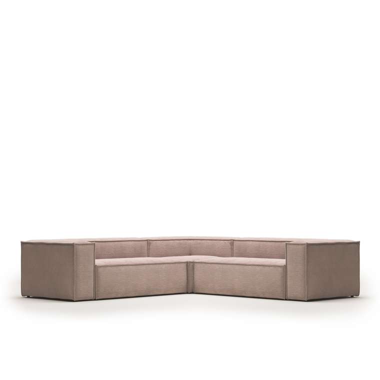 Угловой диван Blok 290 розового цвета