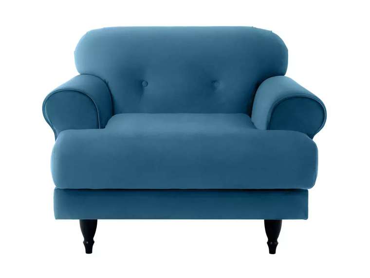 Кресло Italia синего цвета с черными ножками