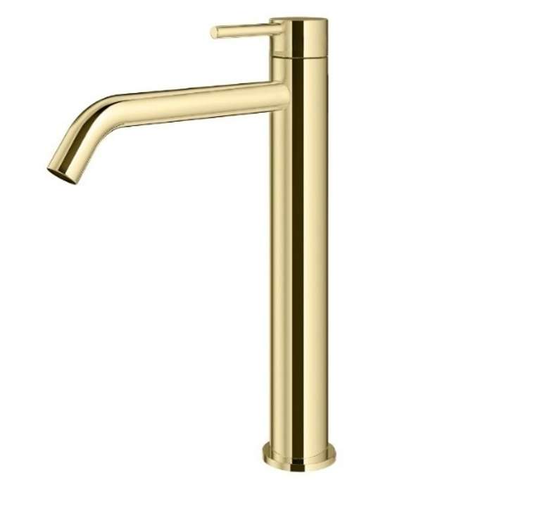 Смеситель для раковины высокий Plumberia Selection IXO XO0052OR золотого цвета