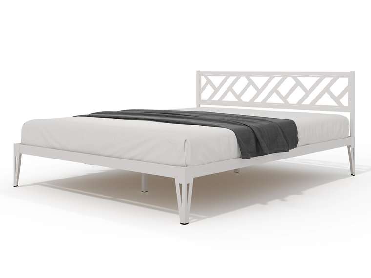 Кровать КМД 47 Айрис 160х200 белого цвета