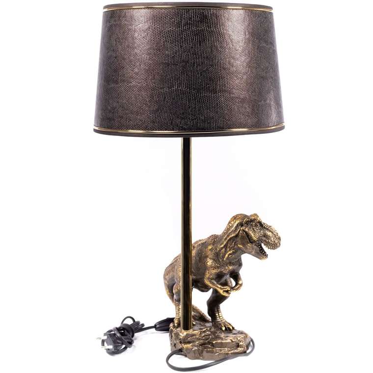 Настольный светильник Динозавр Тирекс бронзового цвета