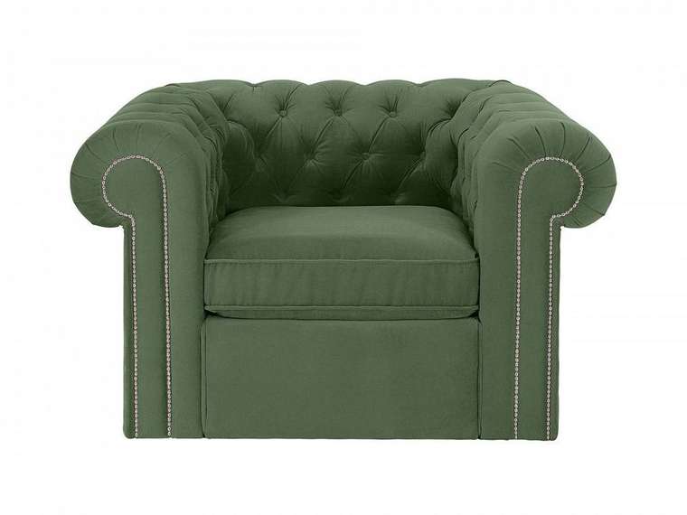Кресло Chesterfield зеленого цвета 