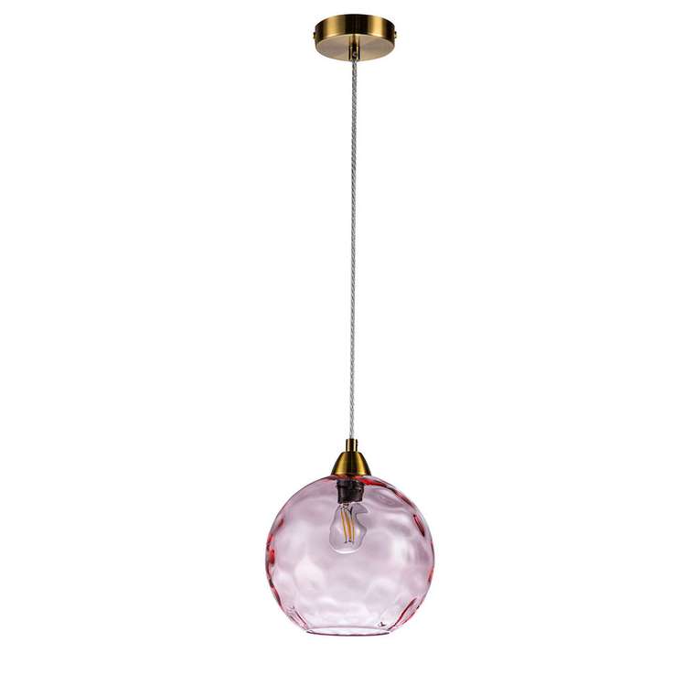 Подвесной светильник Memoria с плафоном розового цвета