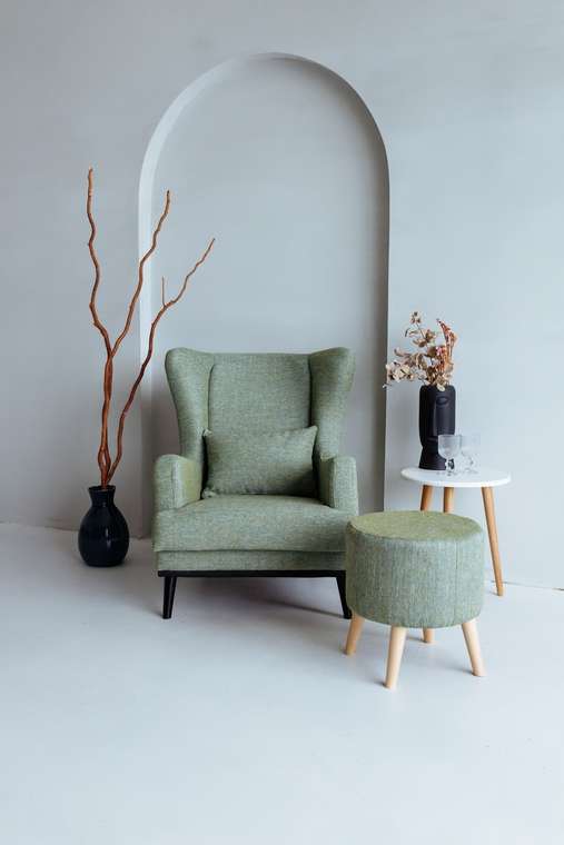 Пуф Лаки зеленого цвета