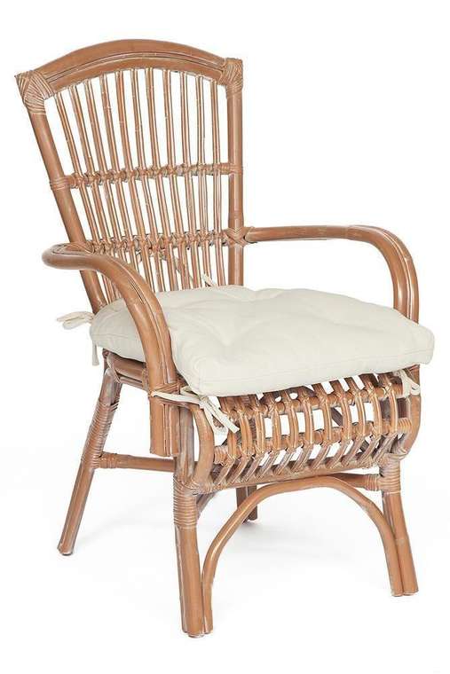 Кресло из ротанга Levy бежевого цвета